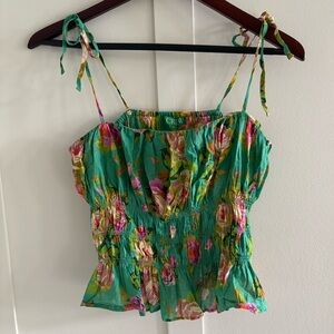 J. Crew Cotton Floral Tank Top